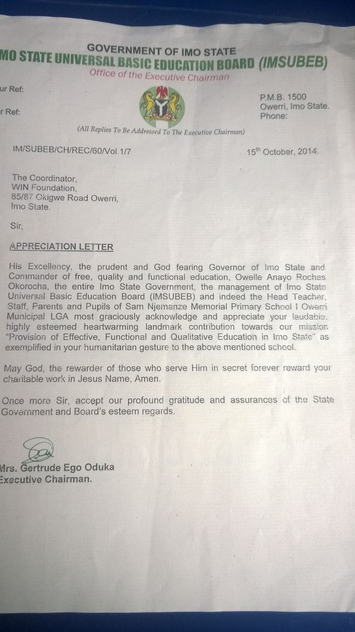 Imo state letter